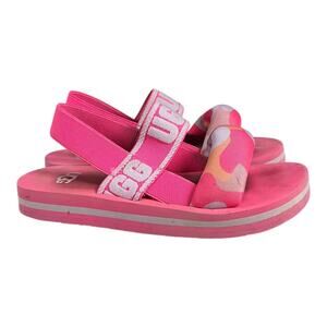 UGG Kids Zuma Sling Sandals Size 13K Pink Camo Pop Excellent Condition Summer